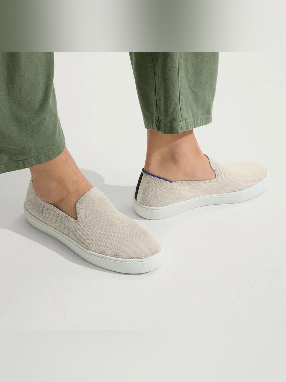 Rothy's The Original Slip On in Sand Color Sneakers Size 8